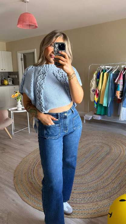 High Waist Front Pocket Jeans