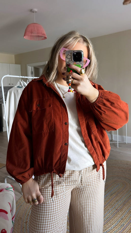 Lightweight Cord Jacket - Rust