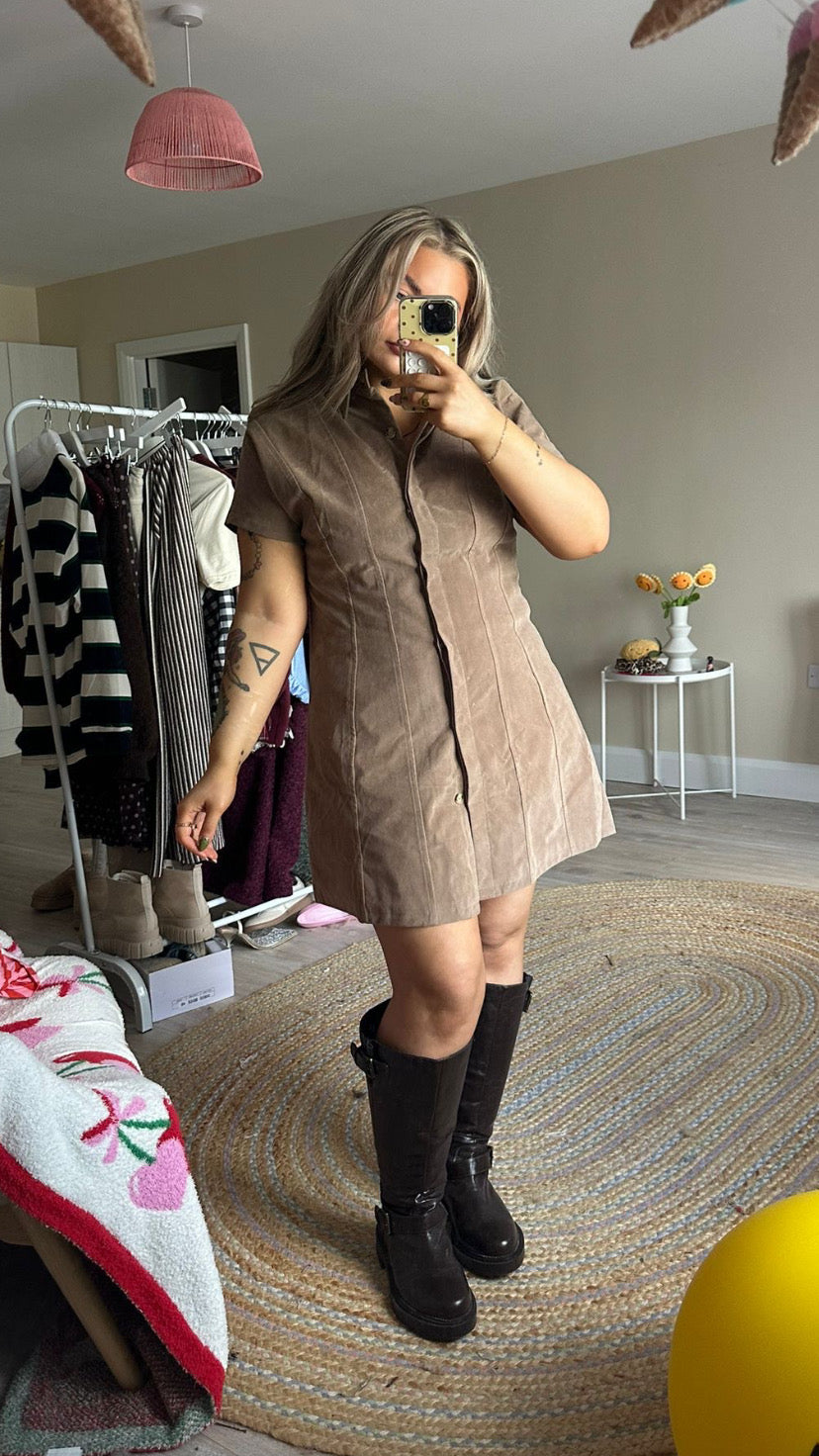 Suede Mini Dress