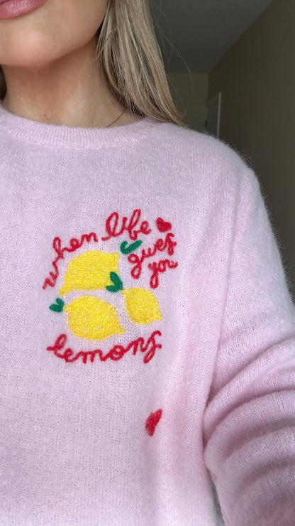 When Life Gives you Lemons Knit - Pink