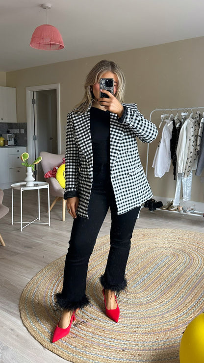 Dogtooth Tailored Blazer