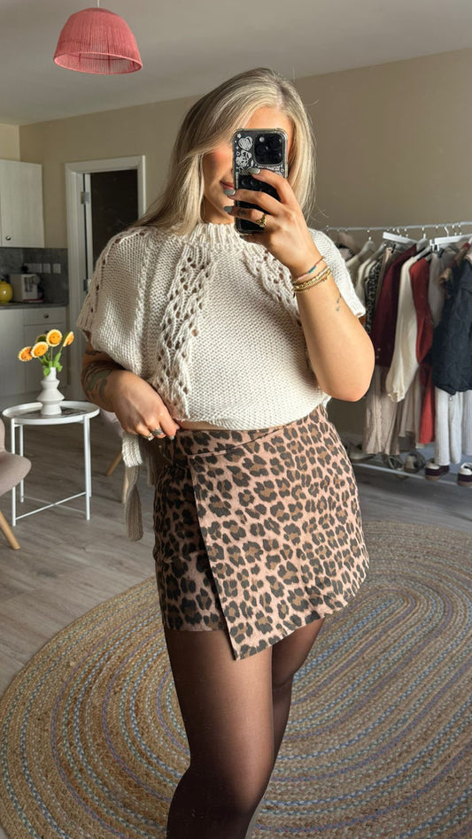 Leopard Print Skort