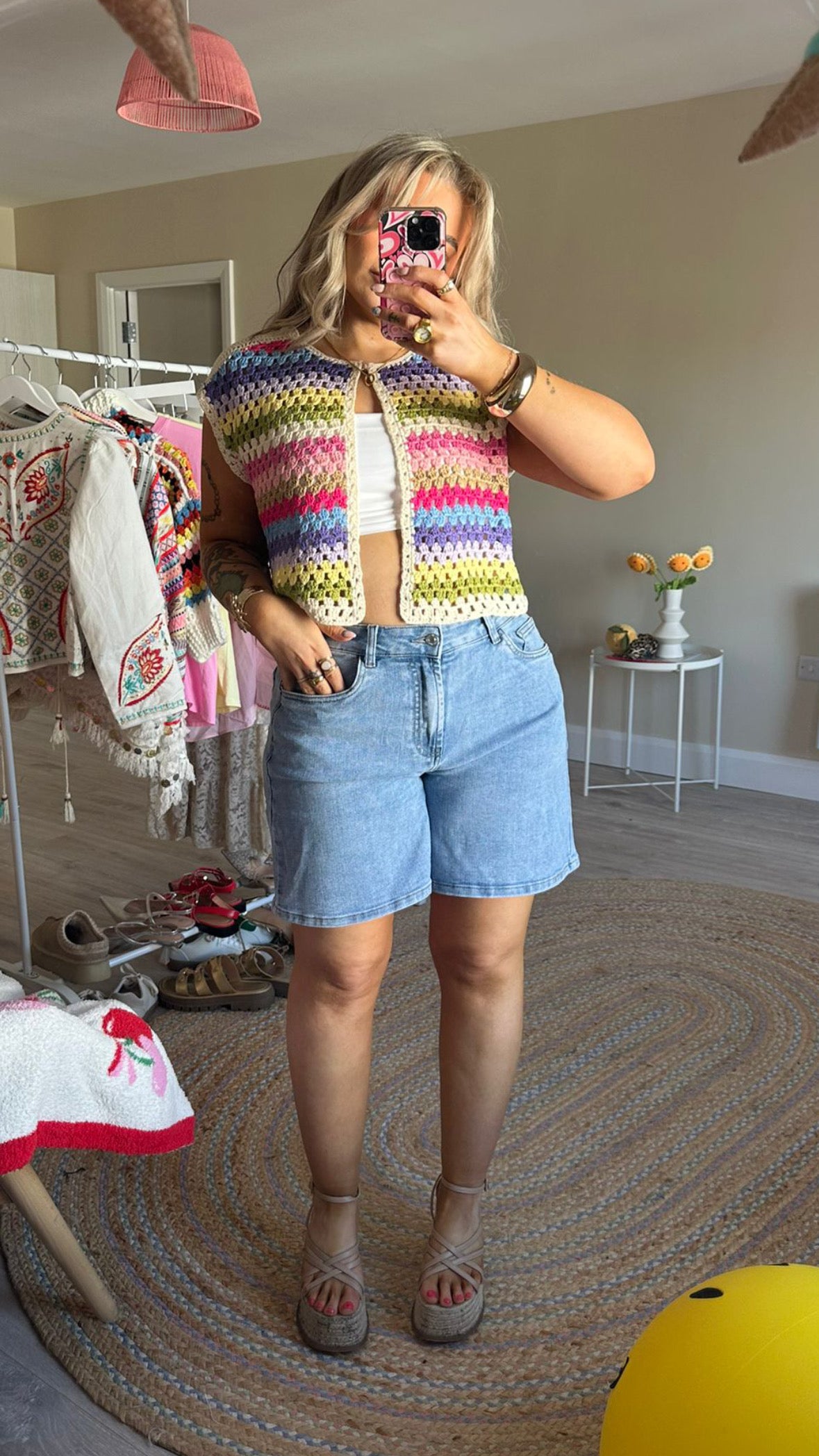 Light Wash Jean Shorts