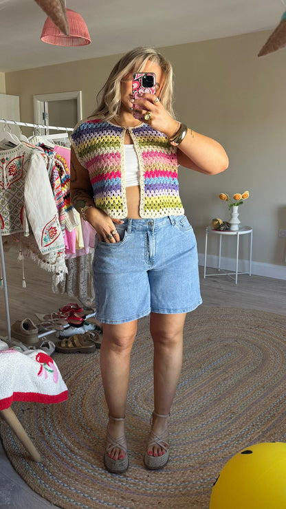 Light Wash Jean Shorts