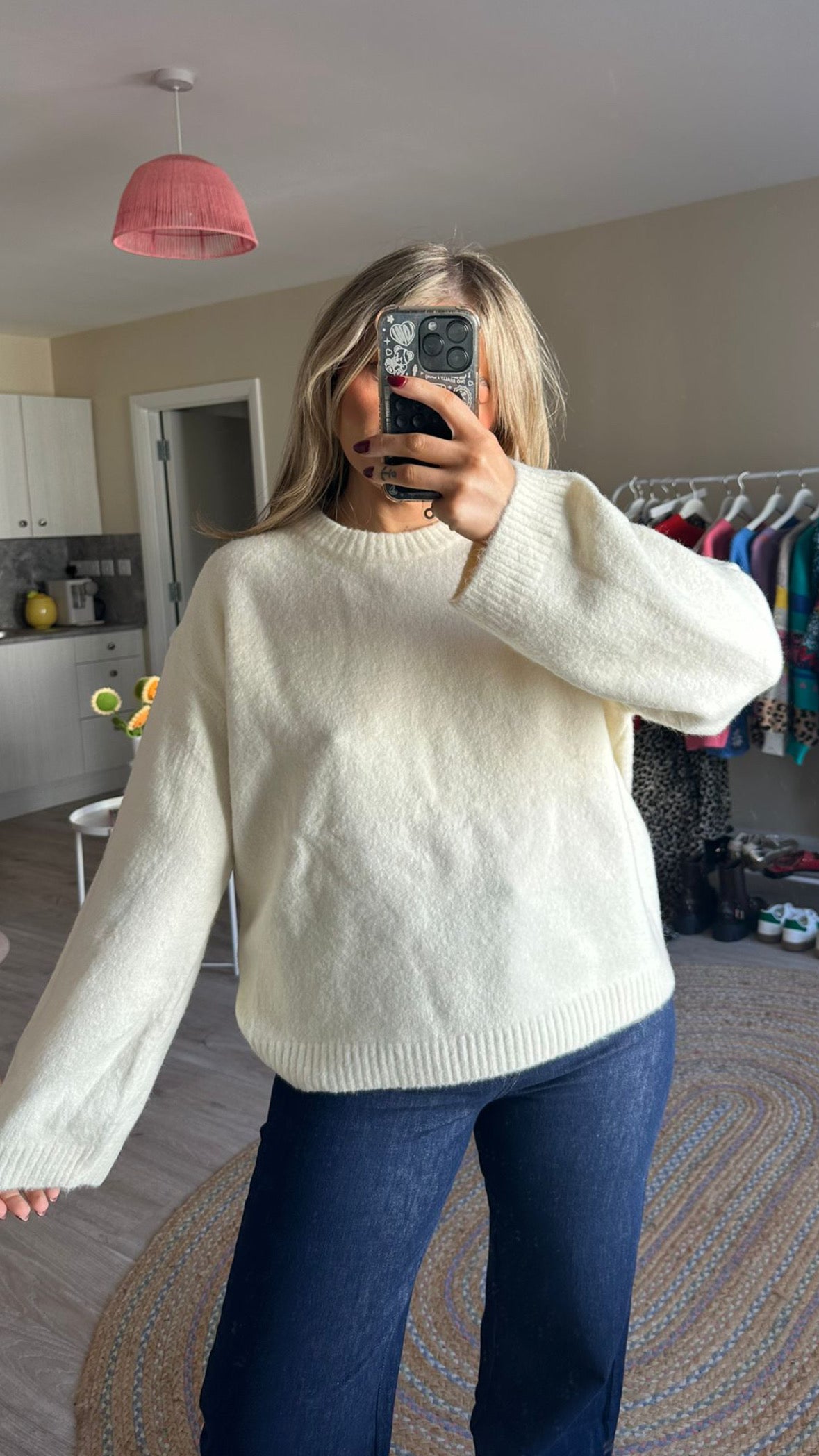 Chunky Knit Jumper In Cream