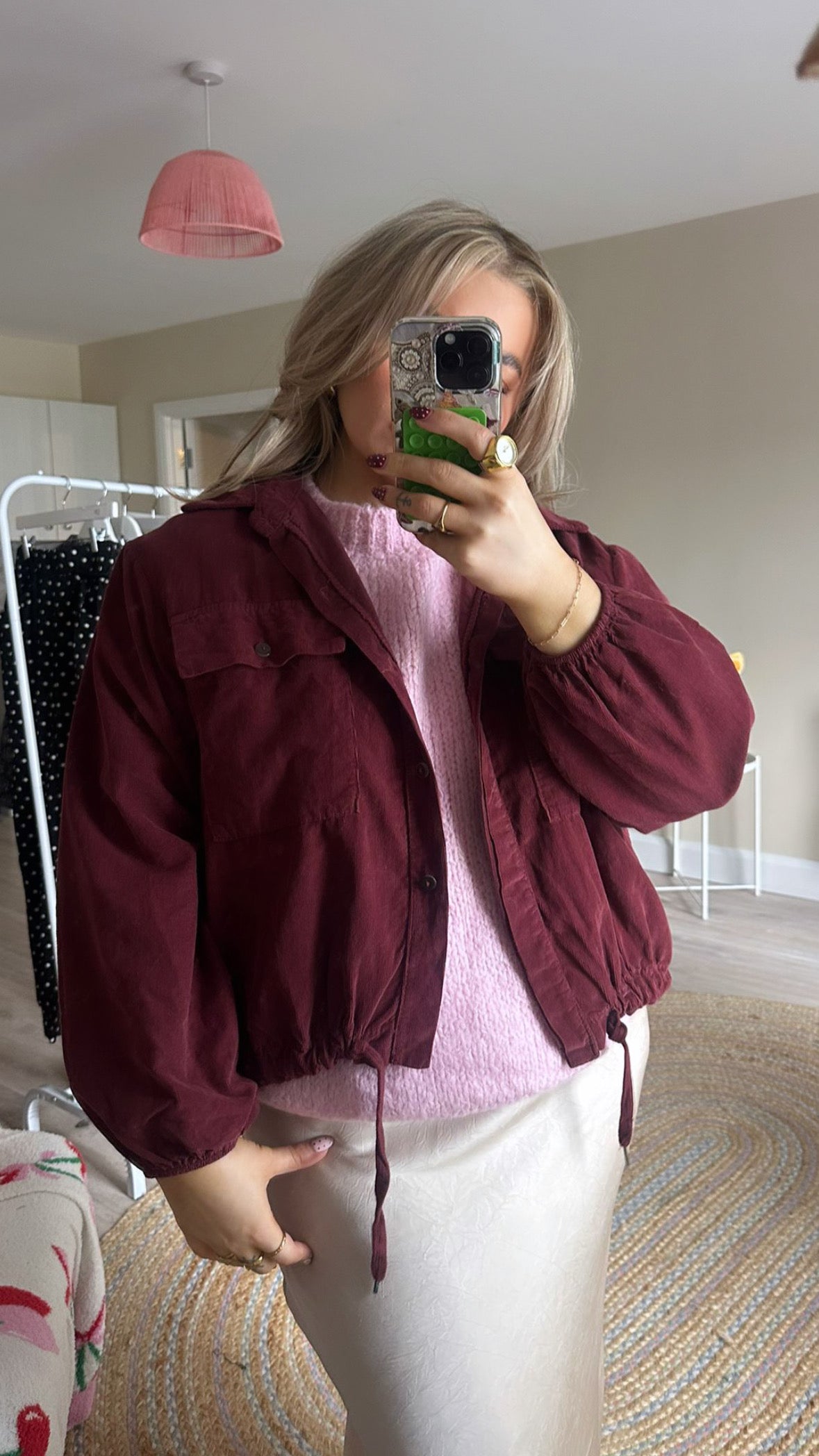 Lightweight Cord Jacket - Burgundy