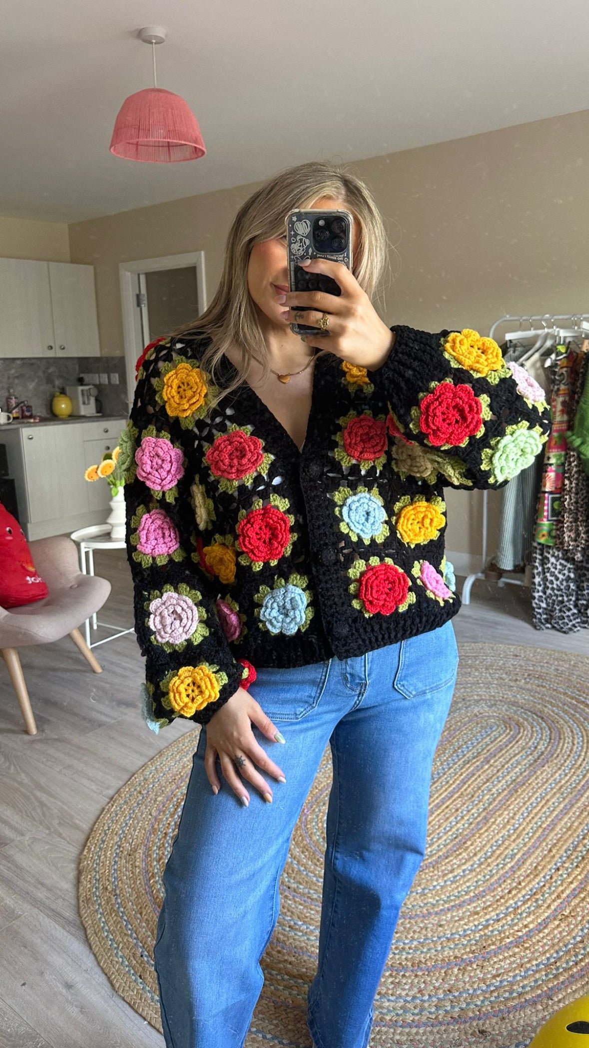 Floral Crochet Cardigan