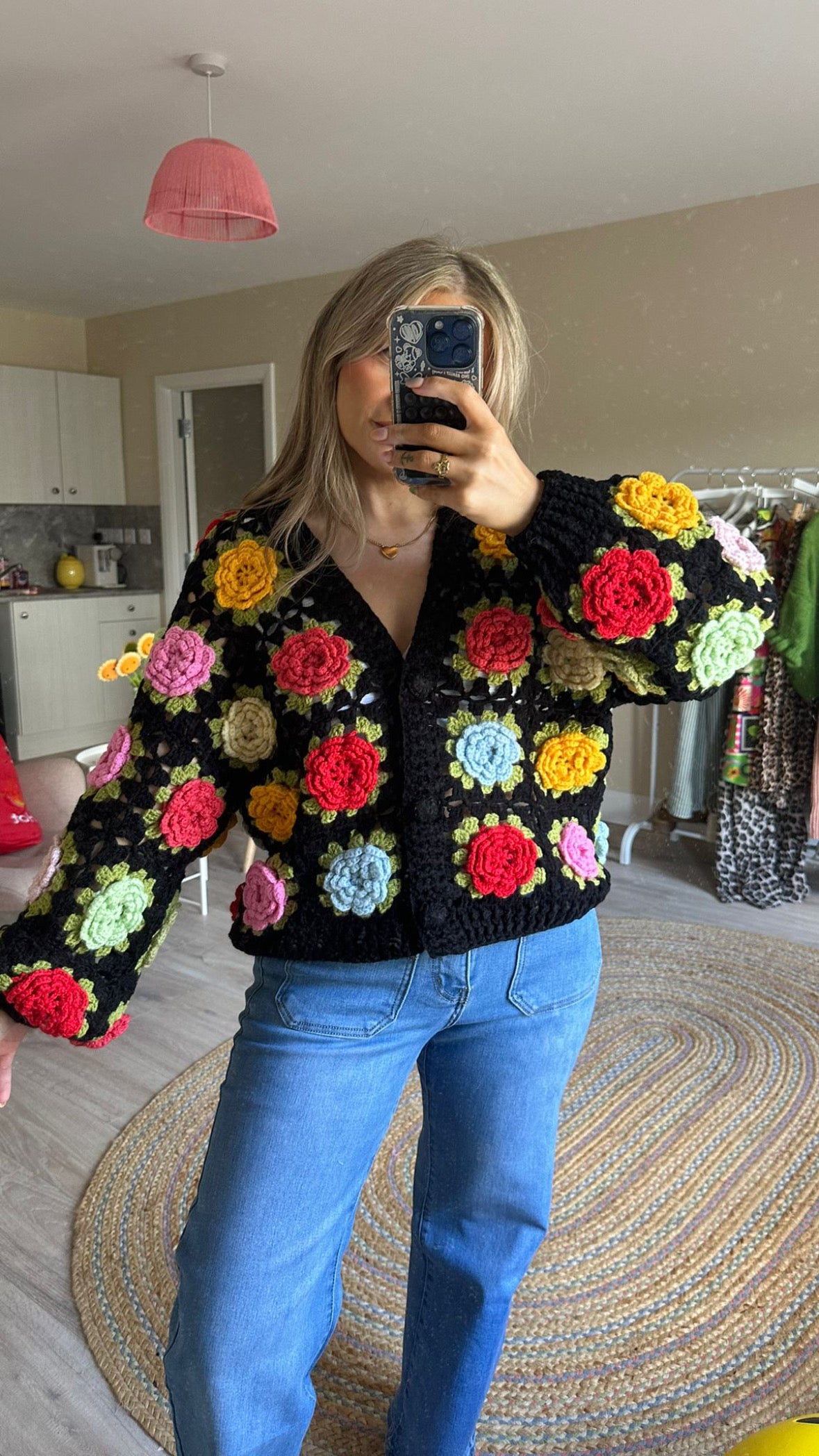 Floral Crochet Cardigan