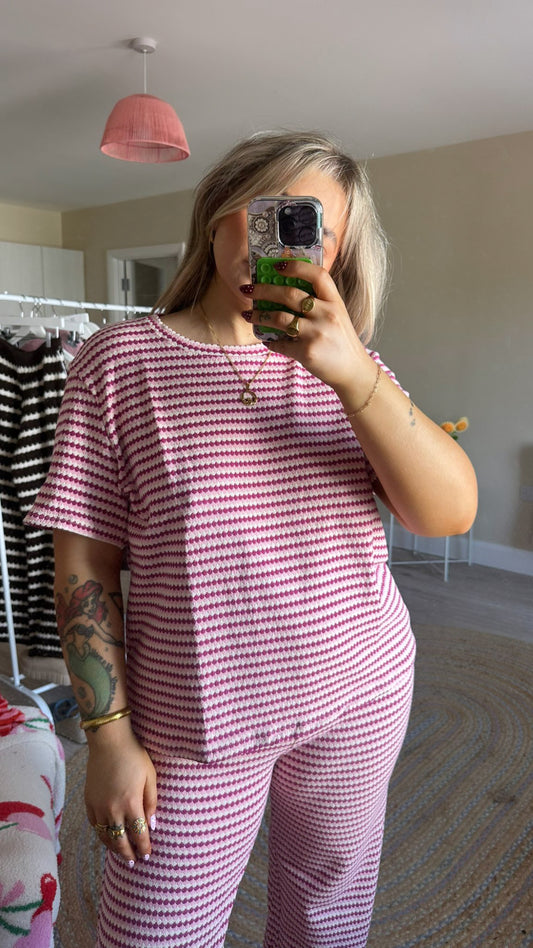 Pink/Burgundy T-Shirt