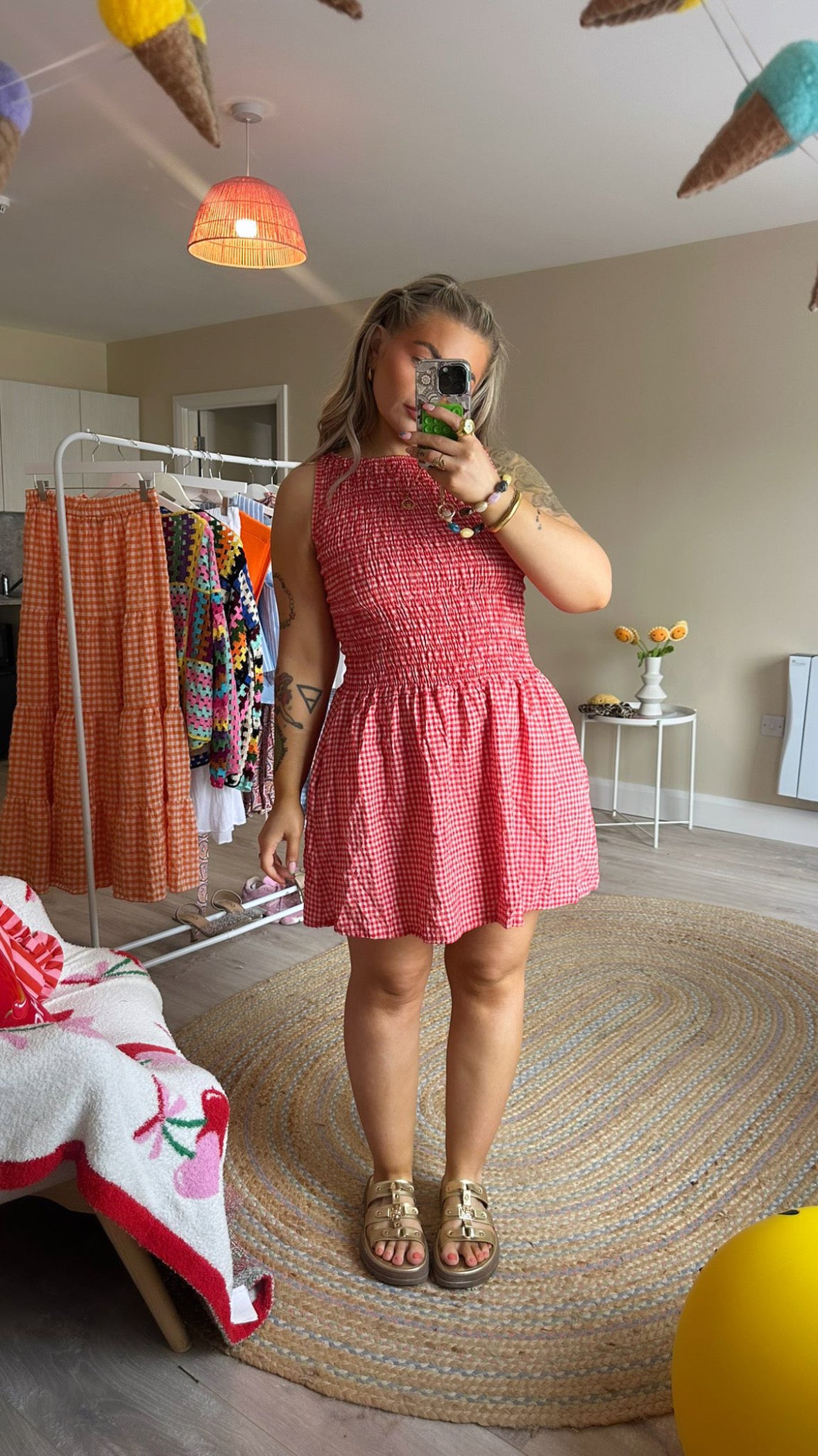 Red Ruched Top Mini Dress