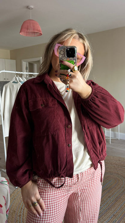 Lightweight Cord Jacket - Burgundy