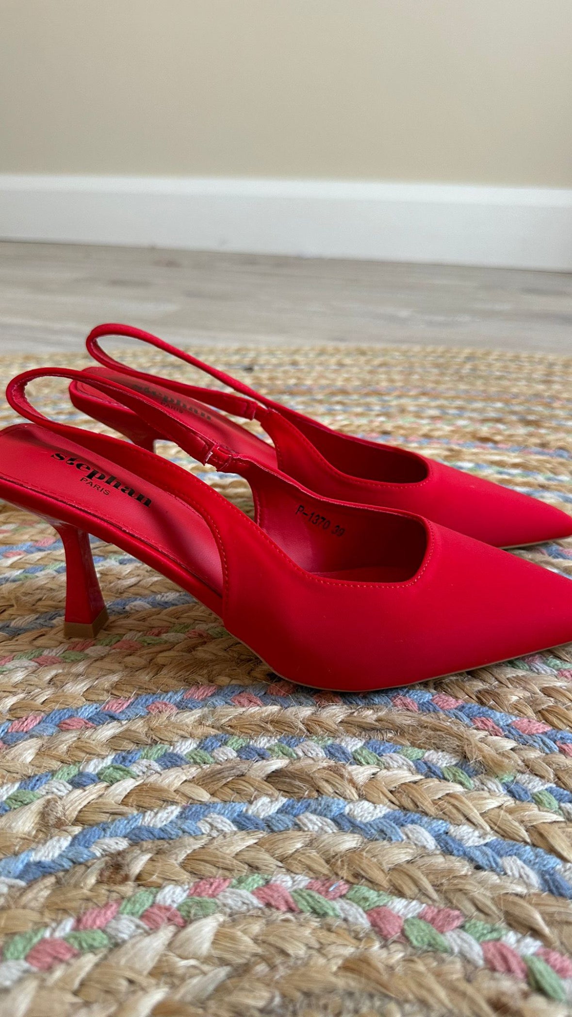 Red Kitten Heels