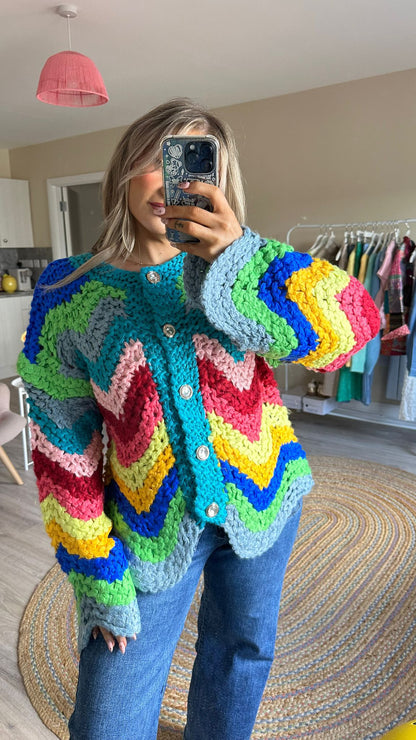 Rainbow Knit Cardigan