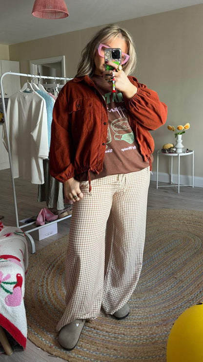 Lightweight Cord Jacket - Rust