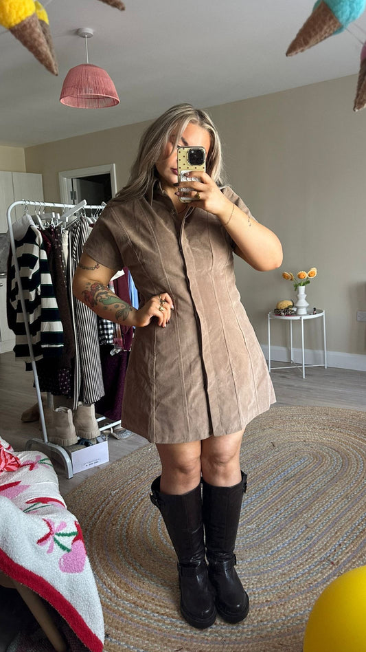 Suede Mini Dress