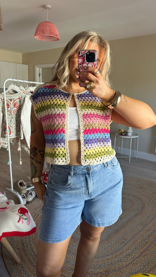 Light Wash Jean Shorts