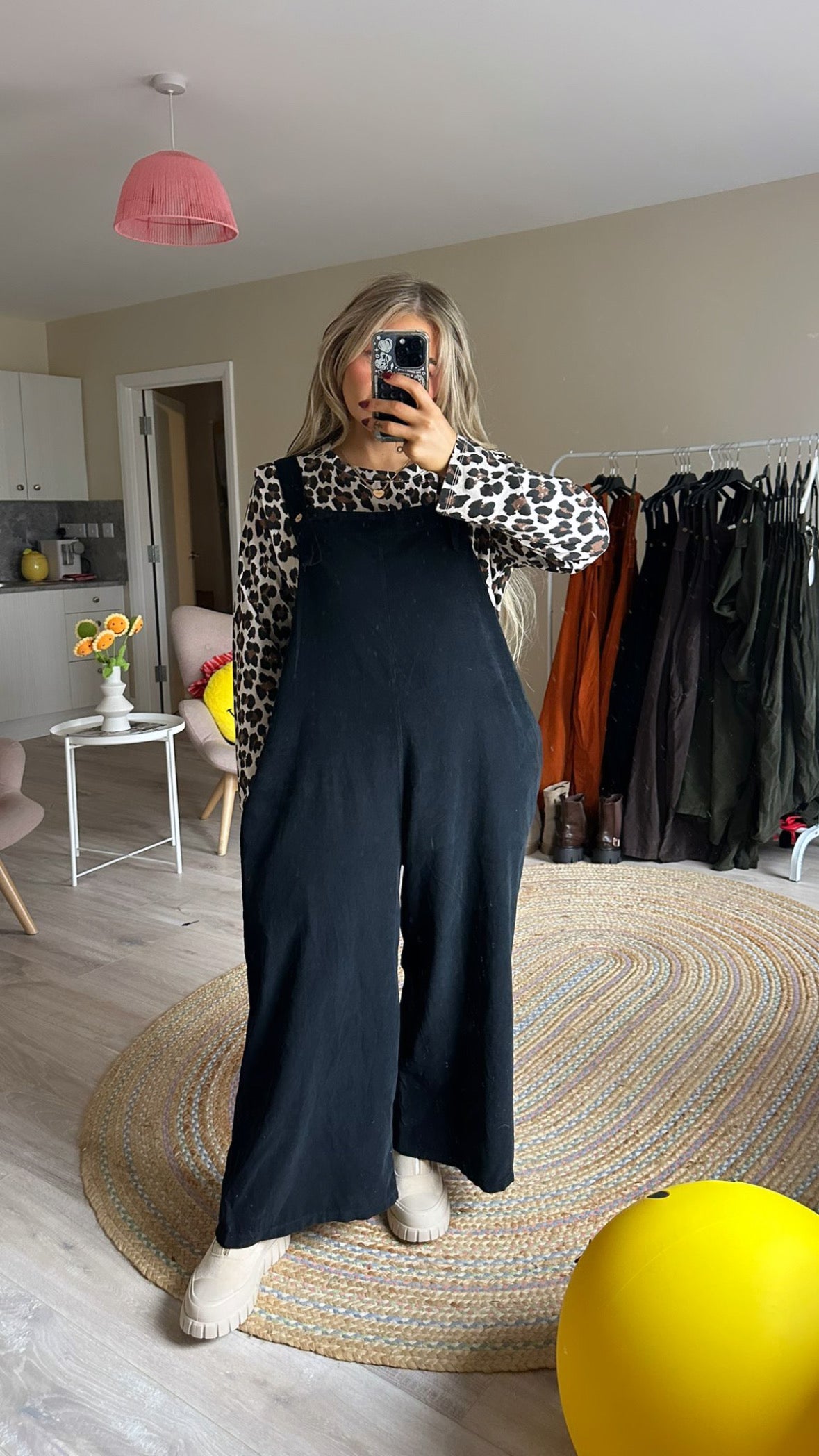 Oversized Cord Dungarees In Twlight