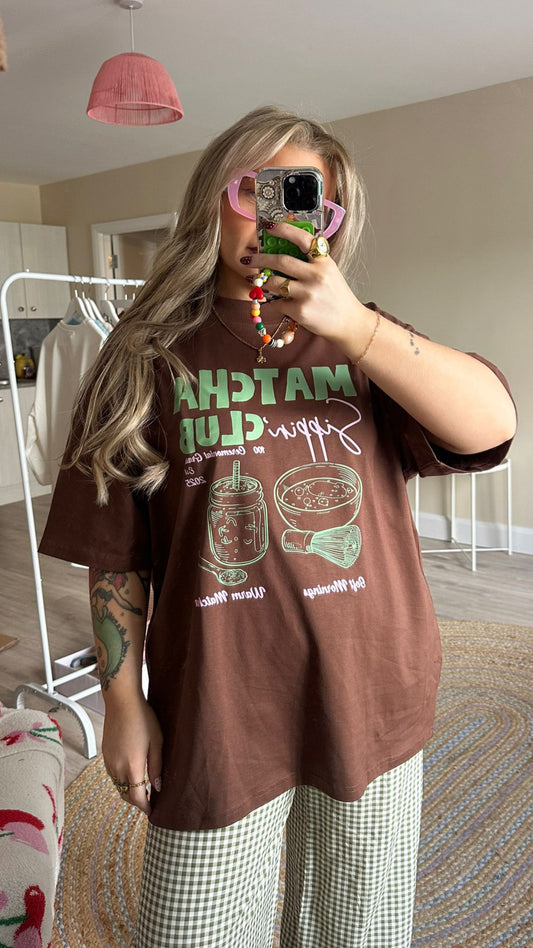 Matcha Club - Oversized Tee (Pre-Order est. 15th Sept)