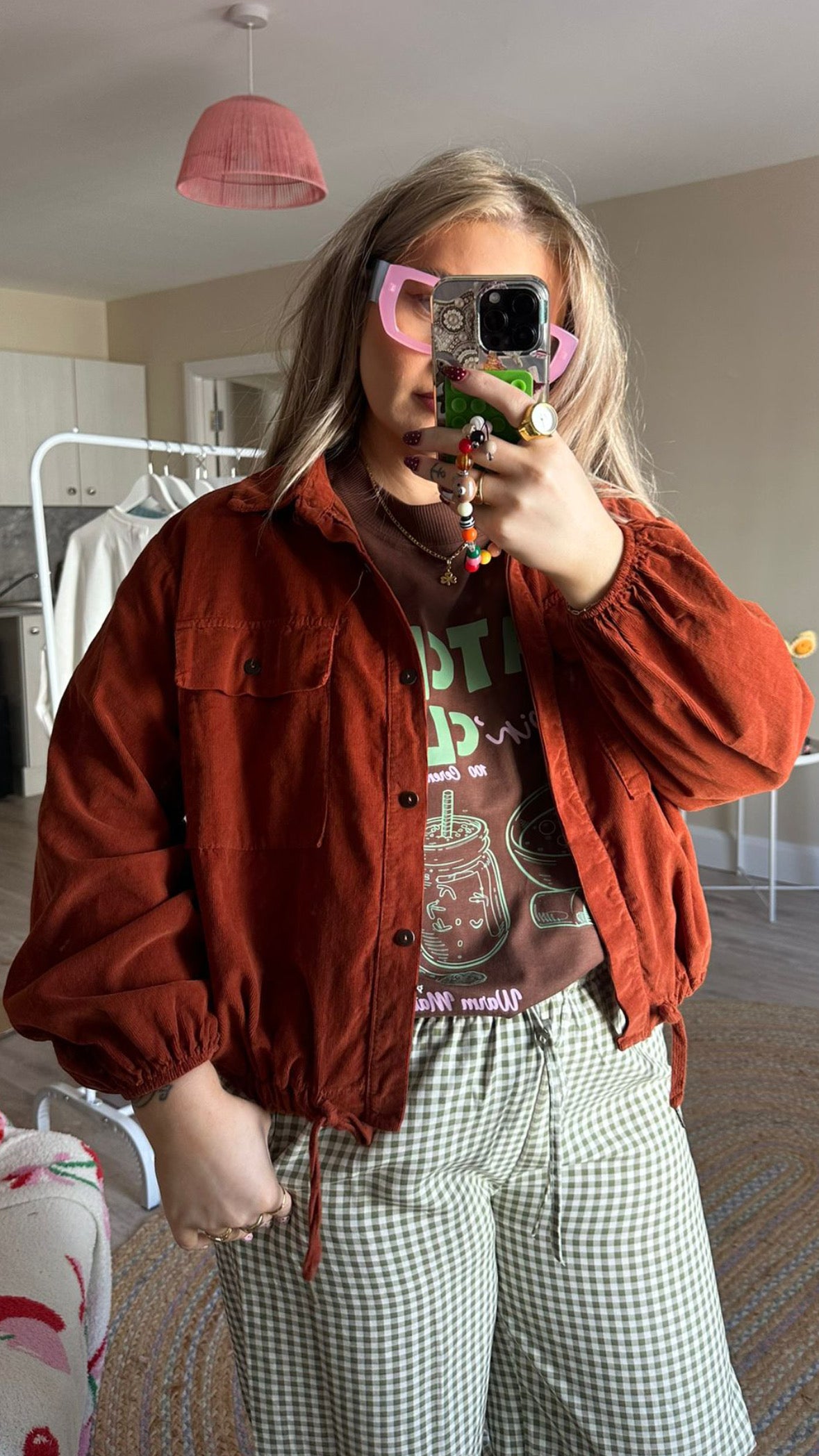 Lightweight Cord Jacket - Rust